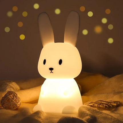 Cute Rabbit Touch Sensor LED Night Light — Soft Glow Bedside Light