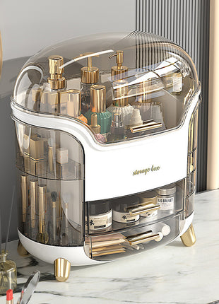Luxury Makeup Organizer – Desktop Skincare & Lipstick Storage Case