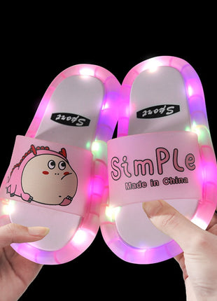 Children's Glowing Cartoon Dinosaur Slippers