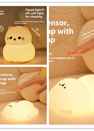USB Rechargeable LED Colorful Timing Atmosphere Silicone Light
