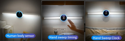 LumiSense™ Smart Motion Sensor LED Cabinet Light with Clock & Timer