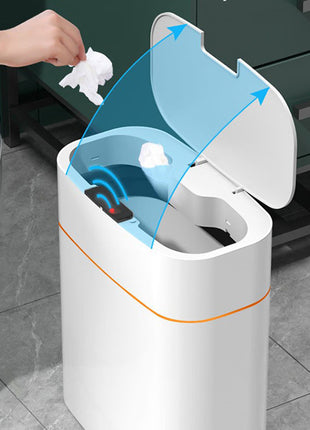 Smart Trash Can With Lid For Bedroom And Living Room Kitchen Storage Box Trash Can Induction Small Car Box Automatic Smart Dustbin Smart Trash Bin