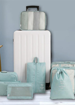 8-piece Set Luggage Divider Bag Travel Storage Clothes Underwear Shoes Organizer Packing Cube Bag
