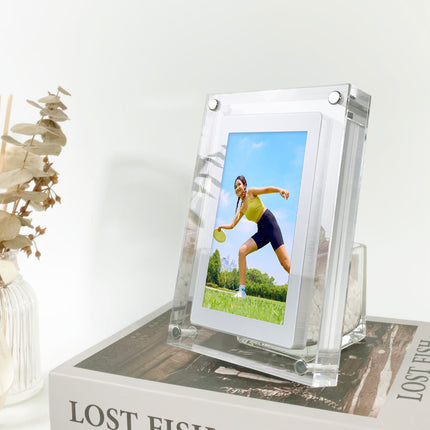 Vertical Digital Photo Frame with Battery and USB-C