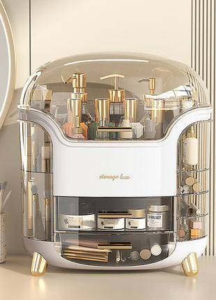 Luxury Makeup Organizer – Desktop Skincare & Lipstick Storage Case