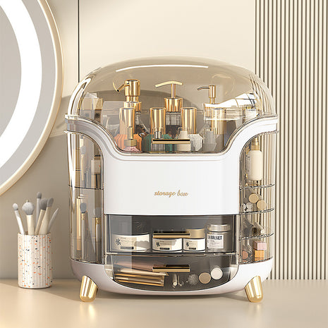 Luxury Makeup Organizer – Desktop Skincare & Lipstick Storage Case