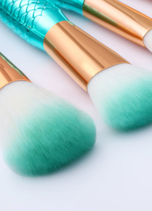 11pcs Makeup Brushes Kit Maquiagem Maquillaje New Mermaid Foundation Eyebrow Eyeliner Cosmetic Makeup Brushes