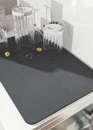 Skin Drain Pad Rubber Dish Drying Mat Super Absorbent Drainer Mats Tableware Bottle Rugs Kitchen Dinnerware Placemat