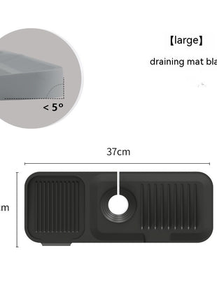 Silicone Faucet Pad Kitchen Gadgets Bathroom Mat Anti-splash Drain Pad Faucet Bottom Waterproof Thickening