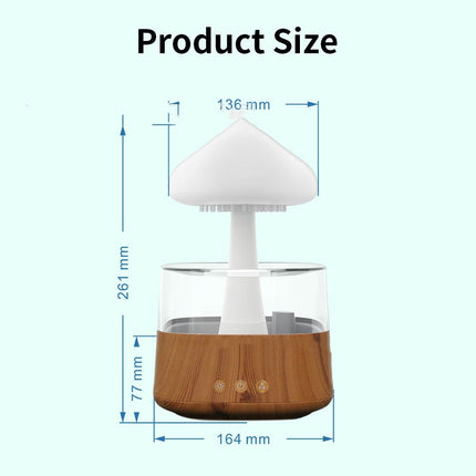 Ultrasonic Atomizing Cloud And Rain Humidifier Wood Grain