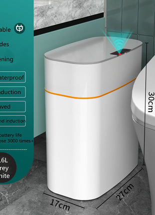 Smart Trash Can With Lid For Bedroom And Living Room Kitchen Storage Box Trash Can Induction Small Car Box Automatic Smart Dustbin Smart Trash Bin