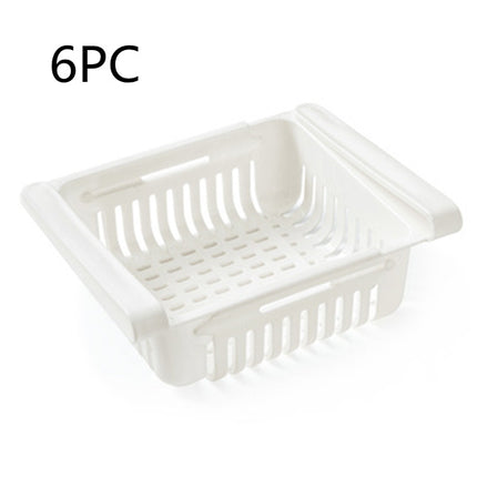 Refrigerator Storage Basket Stretchable Multifunction Kitchen Refrigerat