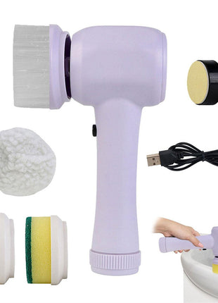 Electric Cleaning Brush 4 In 1 Spinning Scrubber Handheld Electric Cordless Cleaning Brush Portable