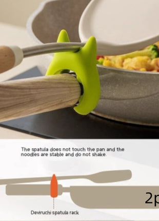 Multifunctional Spatula Holder Silicone Anti-overflow Spoon Holder Cooking Pot Anti-scalding Clip Kitchen Gadgets