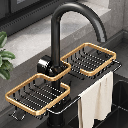 Over-Sink Kitchen Faucet Storage and Drain Basket