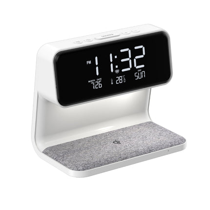 3-in-1 Bedside Lamp with Wireless Charging Clock