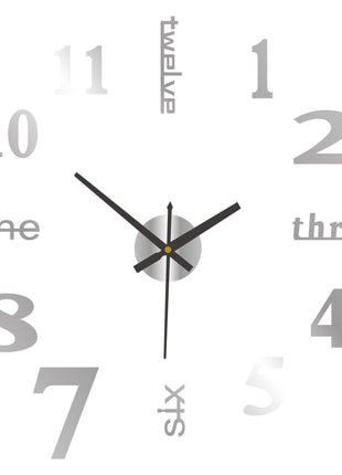 3D Wall Decal Decorative Clock -  acrylic material