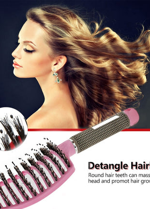 Hairbrush Anti Klit Brushy Haarborstel Women Detangler Hair Brush Bristle Nylon Scalp Massage  Teaser Hair Brush Comb