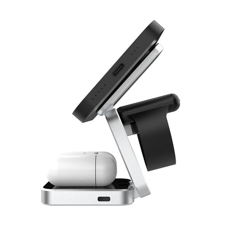Magnetic 3-in-1 Wireless Charging Station – Foldable Charger