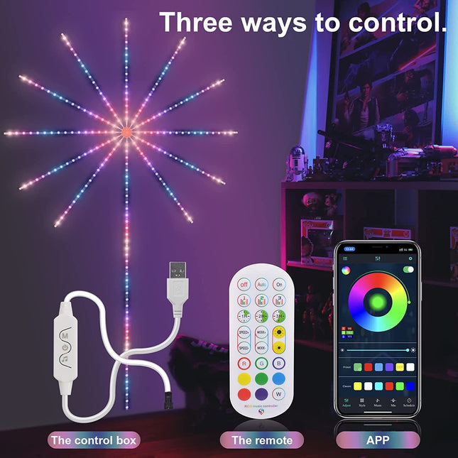 LumaBurst™ Firework LED Light Strip | Music Sync Color