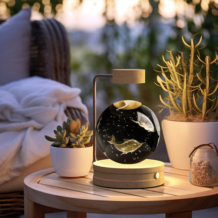 Cosmic Dinosaur Crystal Ball USB Night Light Lamp