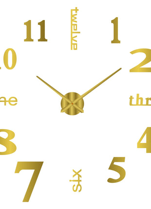 3D Wall Decal Decorative Clock -  acrylic material
