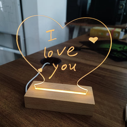 LED Message Board Night Light with USB and Pen