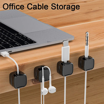 Adjustable Magnetic Cable Clip Under Desk Organizer
