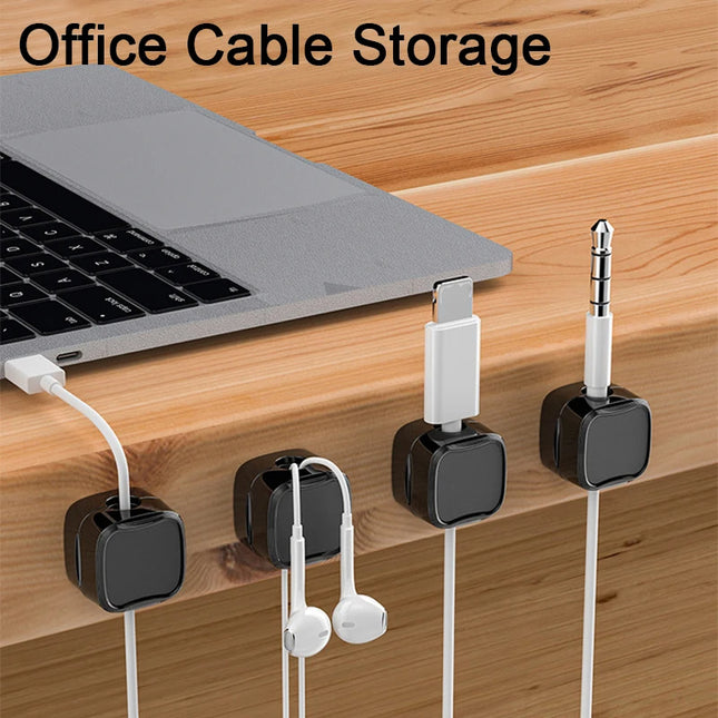 Adjustable Magnetic Cable Clip Under Desk Organizer