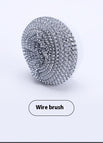 Wire ball brush head