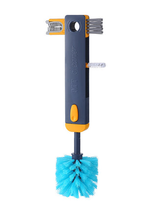 4 In 1 Bottle Gap Cleaner Brush Multifunctional Cup Cleaning Brushes Water Bottles Clean Tool Mini Silicone U-shaped Brush Kitchen Gadgets