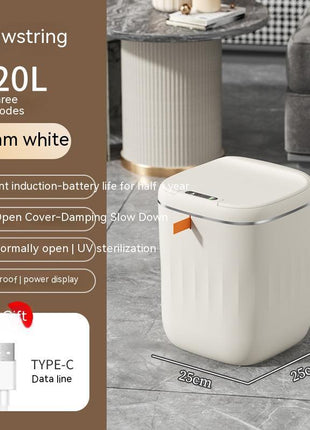 Smart Trash Can With Lid For Bedroom And Living Room Kitchen Storage Box Trash Can Induction Small Car Box Automatic Smart Dustbin Smart Trash Bin