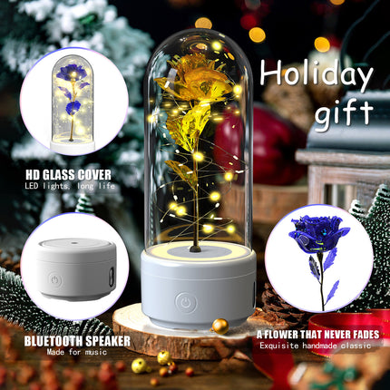 2-in-1 Rose LED Light and Bluetooth Speaker