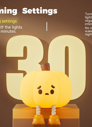 Home Decor Halloween Pumpkin Night Light Cute Soft Silicone Lamp Touch  Dimmable Rechargeable Bedside Decor Light Kids Gifts Halloween Decorations