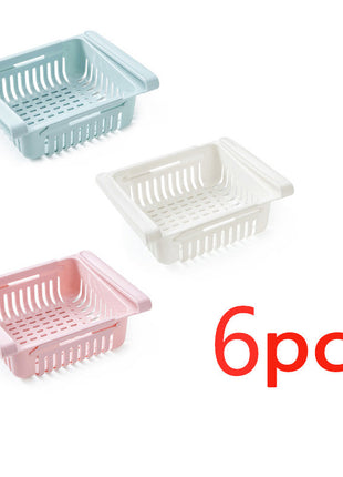 Refrigerator Storage Basket Stretchable Multifunction Kitchen Refrigerator Storage Box