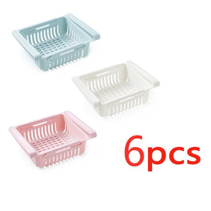 Refrigerator Storage Basket Stretchable Multifunction Kitchen Refrigerat