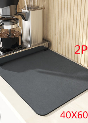 Skin Drain Pad Rubber Dish Drying Mat Super Absorbent Drainer Mats Tableware Bottle Rugs Kitchen Dinnerware Placemat