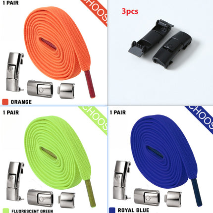 Elastic No-Tie Flat Shoelaces for Kids’ Sneakers