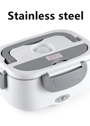 Kitchen Electric Heated Lunch Box Stainless Steel School Car Picnic Food Heating Heater Food Warmer Container