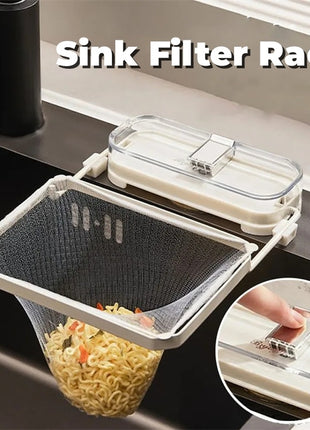 Kitchen Sink Filter Rack Suction Cup Disposable Leftover Leftovers Filter Pocket Kitchen Garbage Drain Rack Sink Strainer Kitchen Gadgets