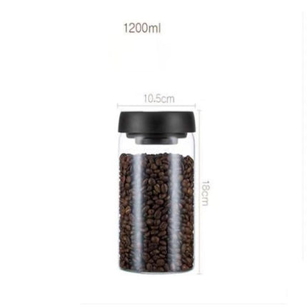 Vacuum Sealed Jug Set Black Coffee Beans Glass