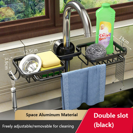 Over-Sink Kitchen Faucet Storage and Drain Basket