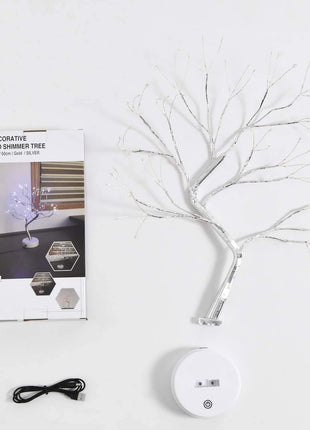 LED Bedroom Tree Shape String Copper Wire Lamp