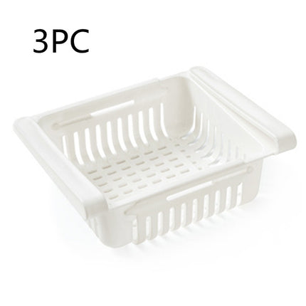 Refrigerator Storage Basket Stretchable Multifunction Kitchen Refrigerat