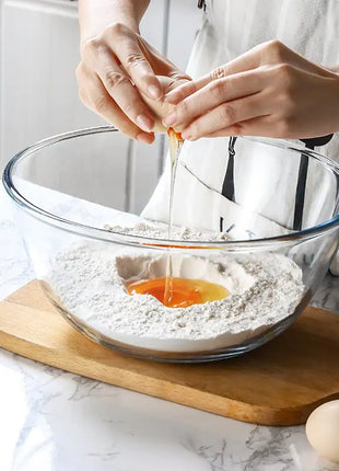 Transparent Glass Large Salad Bowl – Elegant & Versatile Dining