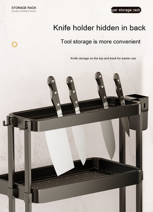 Multi-Layer Kitchen Storage Rack for Spices & Cooking Supplies