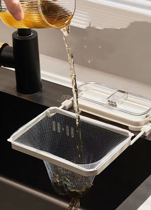 Kitchen Sink Filter Rack Suction Cup Disposable Leftover Leftovers Filter Pocket Kitchen Garbage Drain Rack Sink Strainer Kitchen Gadgets