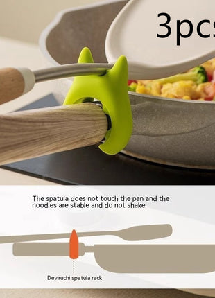Multifunctional Spatula Holder Silicone Anti-overflow Spoon Holder Cooking Pot Anti-scalding Clip Kitchen Gadgets