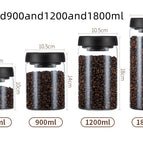 Black lid / 500and900and1200and1800ml / 4pieces set