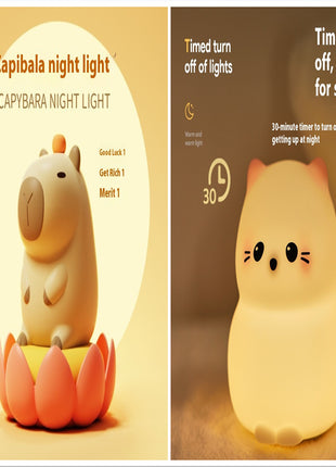 USB Rechargeable LED Colorful Timing Atmosphere Silicone Light